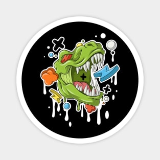 Graffiti Dinosaur Drip Magnet